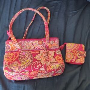 Vera Bradley purse and matching wallet